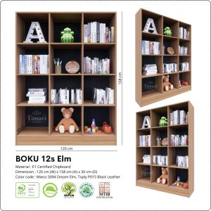 Bookshelf BOKU Series 12s Elm